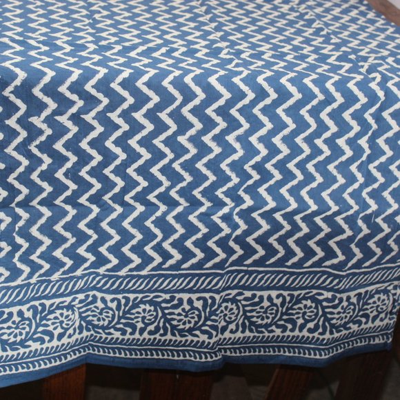 Indigo Block Print Sarong - Picture 3 of 5